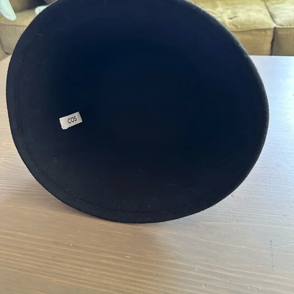 Black Wool Bucket Hat - Picture 2 of 5